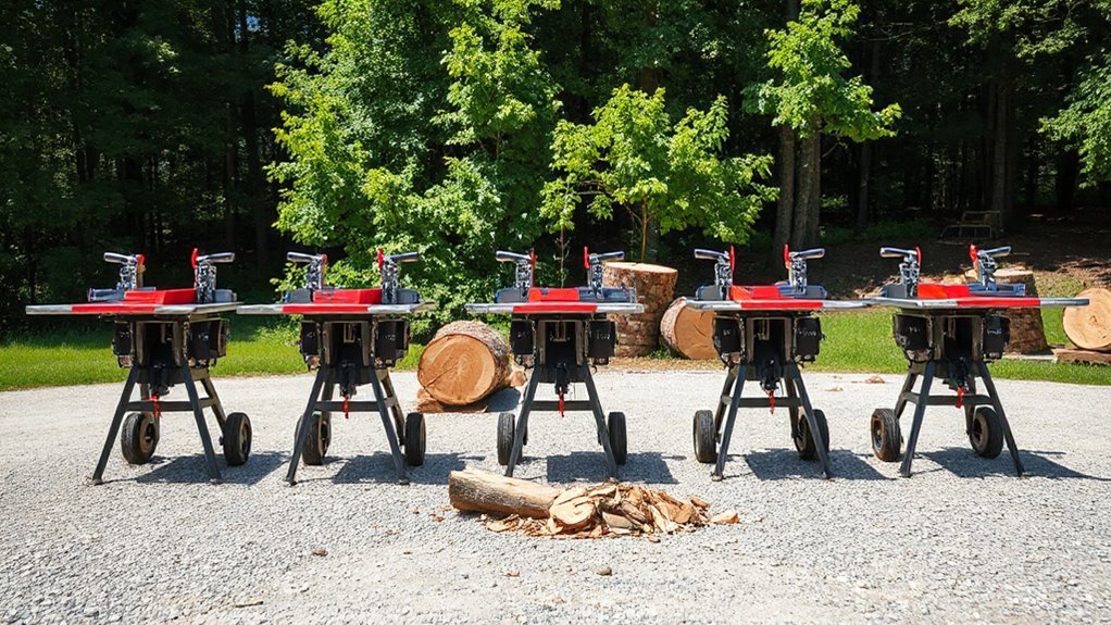 top short round log splitters
