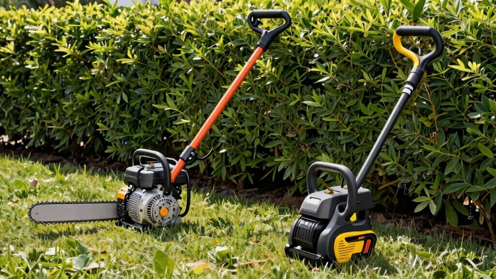 battery powered pole saws are quieter