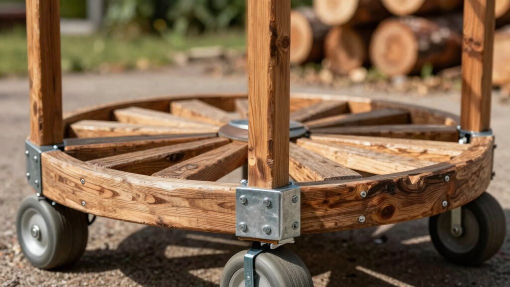 build durable rolling log rack