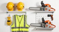 chainsaw ppe storage wall