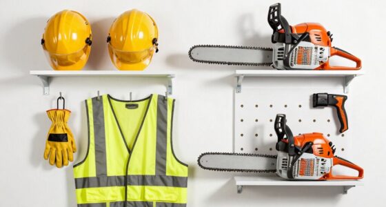chainsaw ppe storage wall