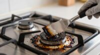 clean stove through burning