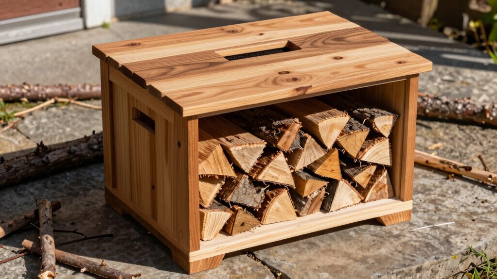 dry ventilated kindling storage