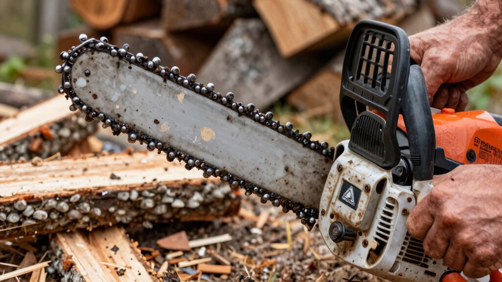 maintain chain with firewood