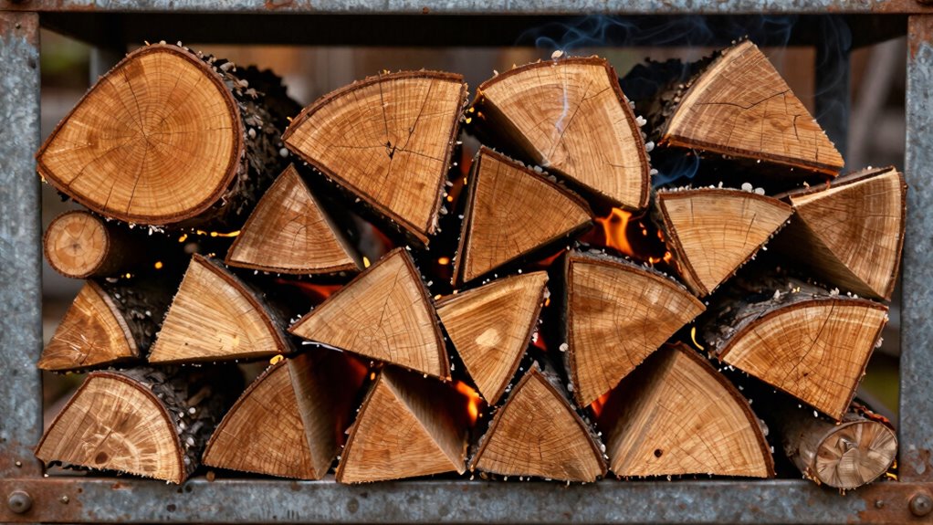 properly seasoned firewood selection