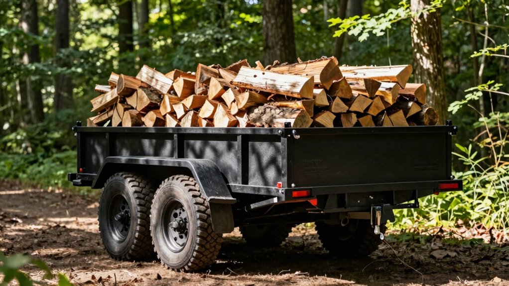 safe sturdy firewood trailer