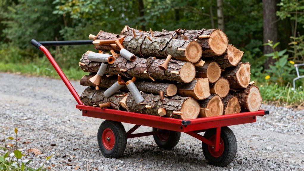 secure firewood hand truck