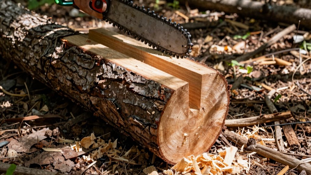 secure stable log bucking