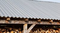 simple firewood shed roof