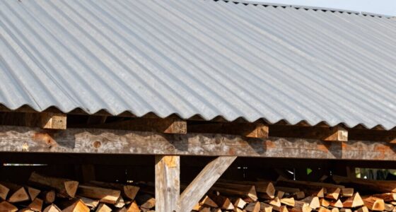 simple firewood shed roof