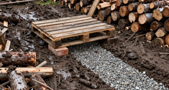 simple mudyard firewood repair