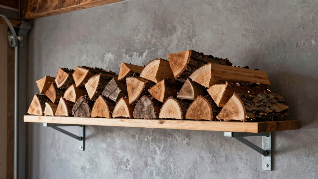 sturdy organized firewood storage