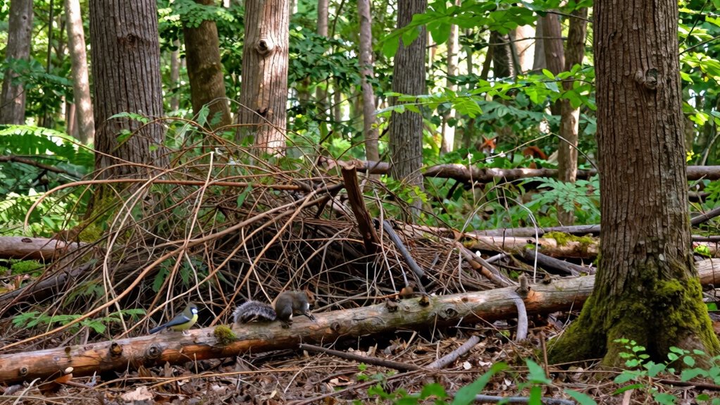 using brush piles benefits wildlife