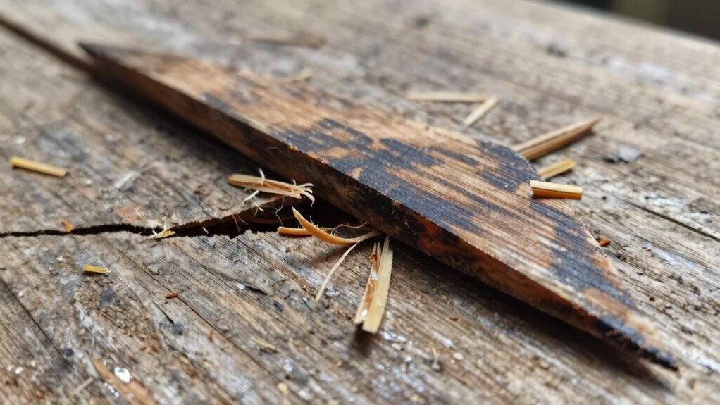 wedge causes crooked splits