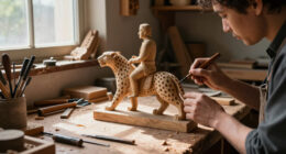 11,000-Year-old Sculpture Of Man Riding A Leopard Found In Turkey