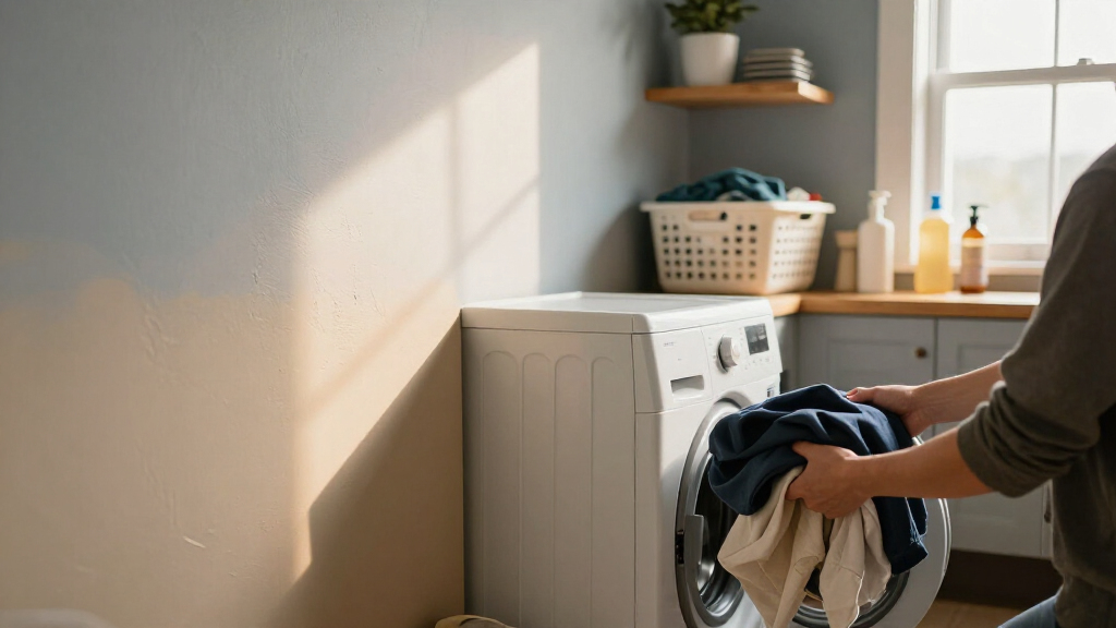 You’d Never Expect To See Ombré Walls In A Laundry Room — But It Works