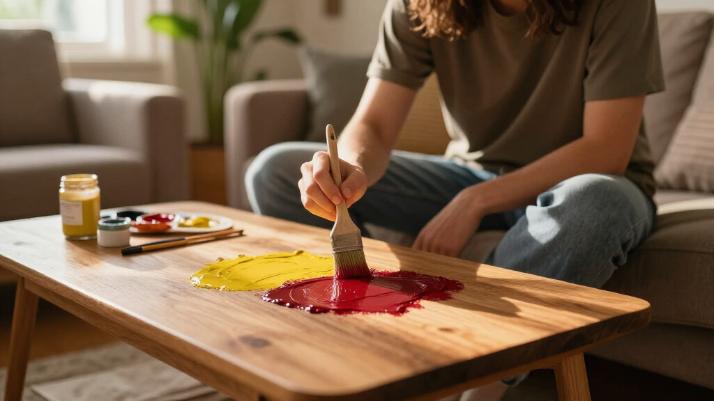 They Took A Risk On Mustard And Red — It Completely Changed This Living Room