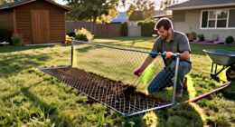 How To Reuse An Old Chain-Link Fence To Level A Bumpy Lawn On A Budget