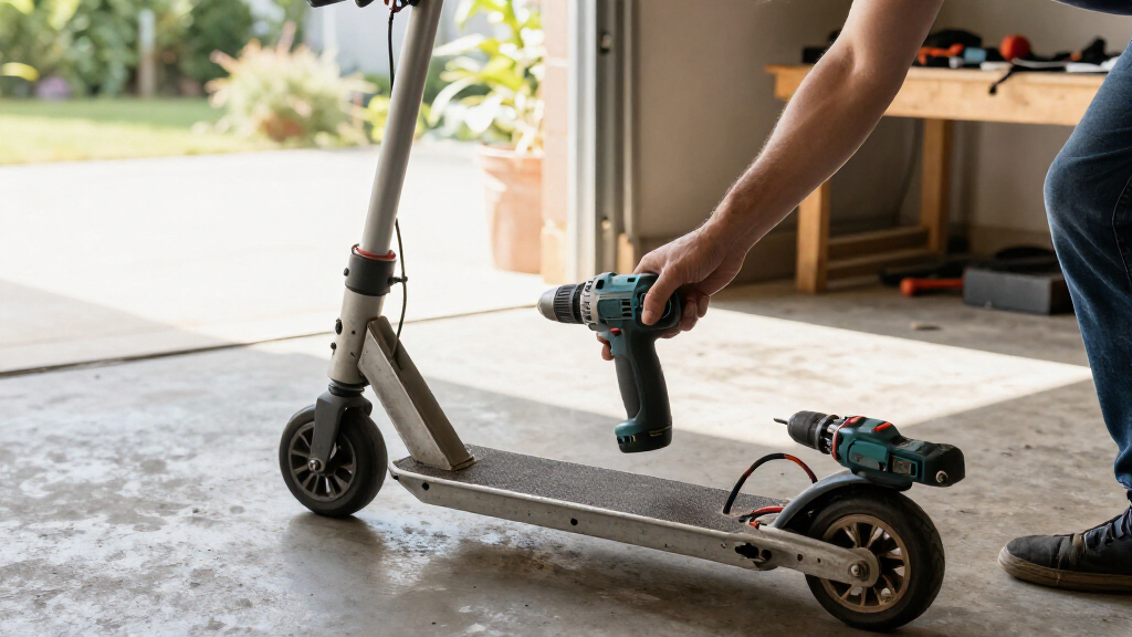 I Electrified My Push Scooter With A Power Drill